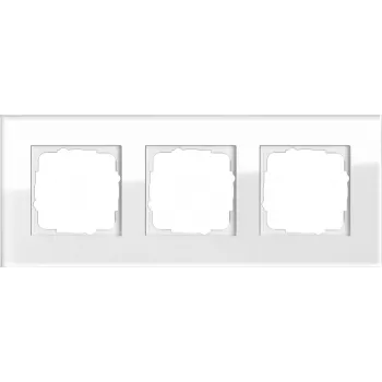 Gira Esprit 021312 moldura de 3 postos, vidro branco