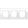 Gira Esprit 021312 moldura de 3 postos, vidro branco