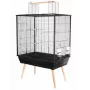 Gaiola para aves ZOLUX Neo Jili H80 preta — gaiola de metal/plástico 78×48×81 cm com 2 gavetas de arrumação