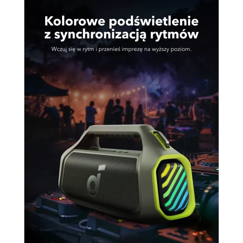 Boom 2 Plus | Coluna Bluetooth potente com graves para exterior verde aventura