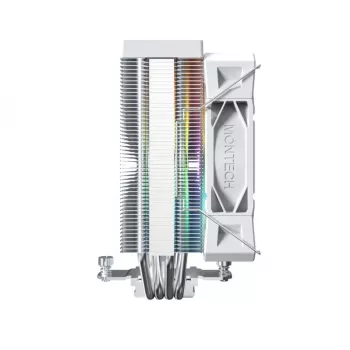 Refrigerador de ar Montech NX400 ARGB 120 mm branco — 270 W TDP, FDB, 156×74×120 mm