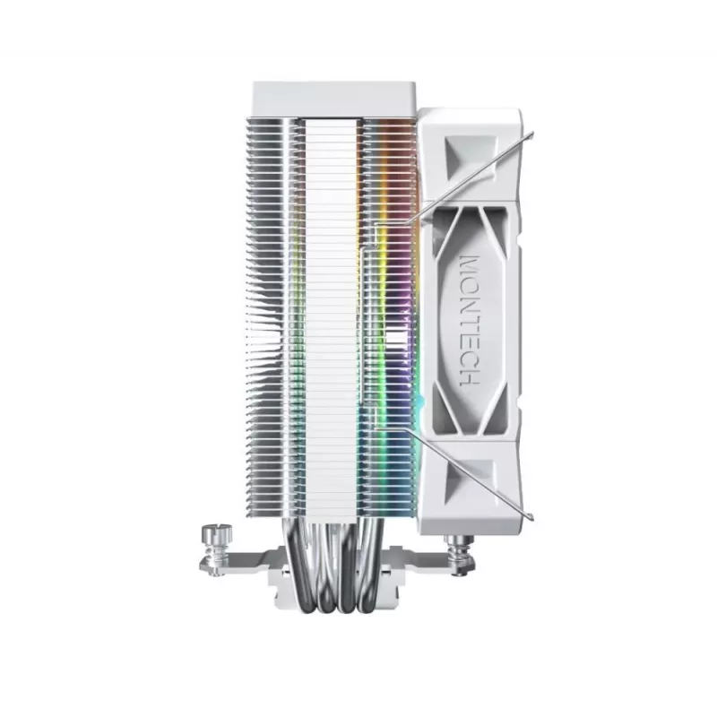 Montech NX400 White ARGB cooler a ar para CPU, 120 mm, multi-socket, branco