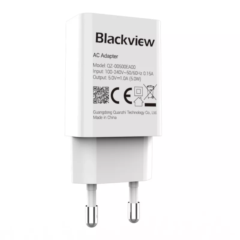 Carregador 5W Blackview ASBVWLTCHAR5W01 fonte de alimentação USB compacta e leve 5 W
