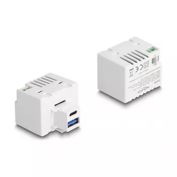 Módulo Keystone DeLOCK USB Type-A USB Type-C PD 20W branco