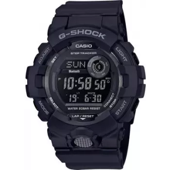 Relógio digital CASIO GBD-800-1BER — caixa em resina 48,6 mm, largura da bracelete 15,5 mm, distância entre asas 54,1 mm, preto
