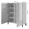 Estante Cama Meble ABETO 100,5 x 40 x 121,5 cm branco/branco brilhante, armário de parede de chão