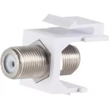 Módulo Keystone S/CONN ShiverPeaks 08-10071-10 plano prateado branco conector fêmea F