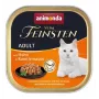 Comida húmida para gatos animonda ANIMONDA Vom Feinsten frango em molho de cenoura, 100 g, taça, gatos adultos, sem glúten & soja