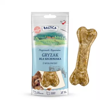 BALTICA Guloseimas Regionais Osso Mastigável Puppy Vaca - Guloseimas para Cães - 1