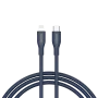Cabo USB-C para Lightning CANYON CLNM60 60W MFi 1 m silicone azul