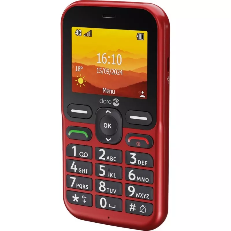 Doro Leva L10 4G, telefone de teclas grandes, vermelho (380571)