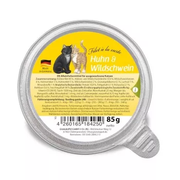 GRANATAPET Filet á la carte frango com javali - comida húmida para gatos - 85g