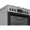 Fogão independente a gás-elétrico BEKO FBM62330GXTN 60 cm, placa a gás de 4 queimadores, forno elétrico de 72 l, classe de eficiência energética A