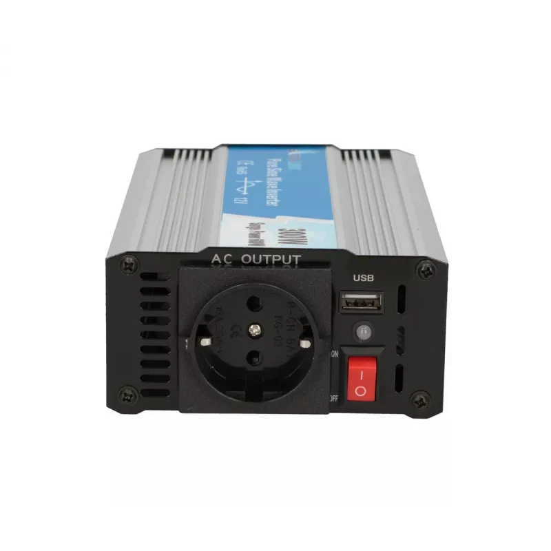 Conversor de tensão Extralink OPIP-300W 12V 300W onda sinusoidal pura, caixa de alumínio, refrigeração ativa