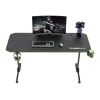 Secretária GameMax D140-CARBON — Secretária gaming/escritório, peso líquido 20,5 kg, dimensões brutas 125×795×682 mm