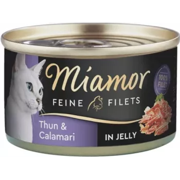 Comida húmida para gatos Miamor MIAMOR Filetes Finos atum lata 100 g, gatos adultos, sabor a peixe, 13 % de proteína, 83 % de humidade