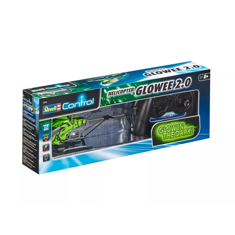 Helicóptero REVELL Revell GLOWEE 2.0 com giroscópio, LiPo 250 mAh, para crianças a partir dos 8 anos