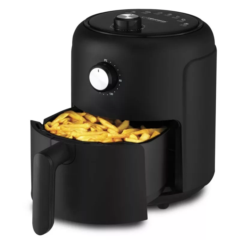 Fritadeira de ar quente ESPERANZA EKA001, 2,6 L, 1000 W, 7 programas, preta, compacta para a bancada