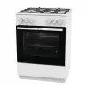 Fogão a gás independente Gorenje GG6A10WFFM, branco, placa de 4 bicos, forno a gás de 72 L, botões frontais