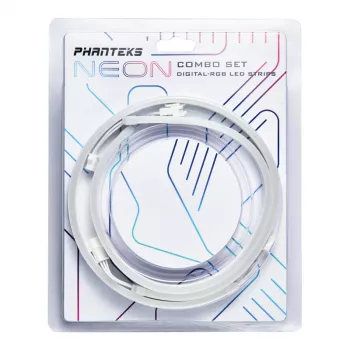 Tira LED PHANTEKS PH-NELEDKT_CMBO_WT01 — universal 400 mm, branco, 5 V, 4,2 W (2 unid.)