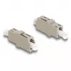 Acoplador de fibra ótica DeLOCK LC simplex fêmea para LC simplex fêmea OM1/OM2 bege