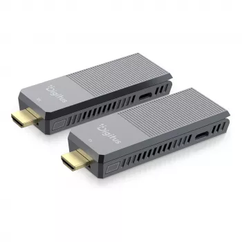 Conjunto de extensor HDMI sem fios DIGITUS DS-55359 — 4K/60Hz, 150 m, transmissor e recetor AV