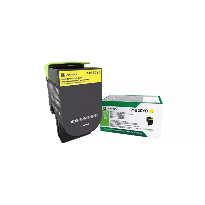 Cartucho de toner Lexmark 71B20Y0 2300 Páginas Amarelo