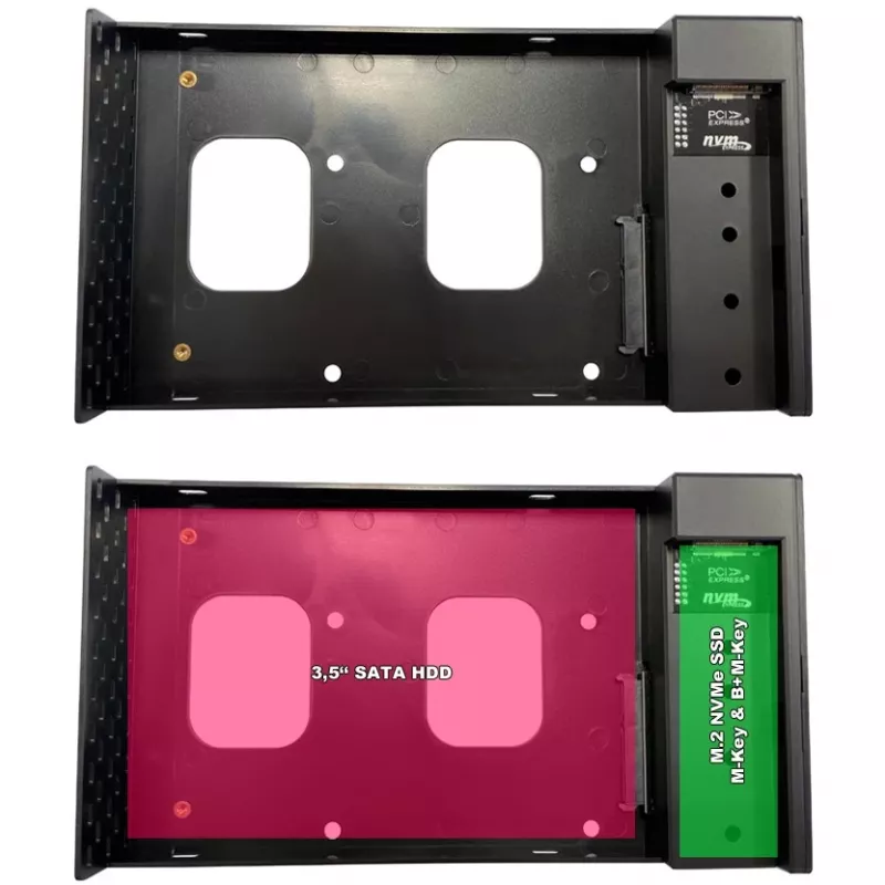 Caixa para HDD/SSD LC-Power LC-DOCK-C-35-M2 3,5 polegadas USB Type-C 10 Gbit/s