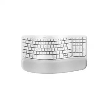 Teclado Logitech Wave Keys escritório RF sem fios Bluetooth QWERTZ alemão branco