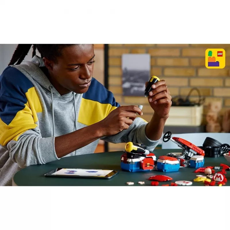 72037 Super Mario Mario Kart: Mario & Kart padrão, brinquedo de construção