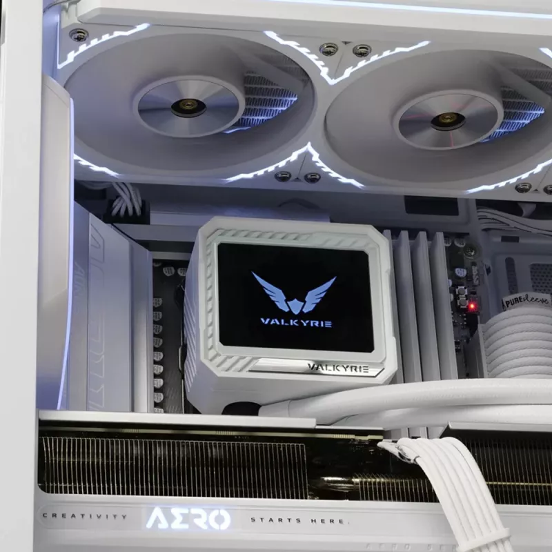 Refrigerador líquido de CPU Valkyrie VK-AIOV240W radiador de 240 mm com LCD