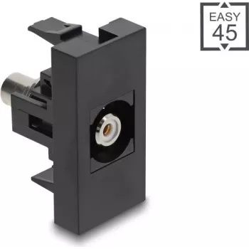DELOCK adaptador de áudio conector fêmea Cinch (RCA) para conector fêmea Cinch (RCA), ângulo de 45°, branco, modelo 90958