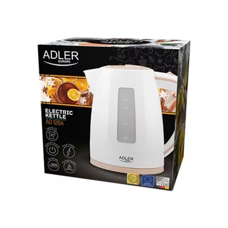 Chaleira elétrica Adler AD 1264 1,7 L 2200 W avelã branca