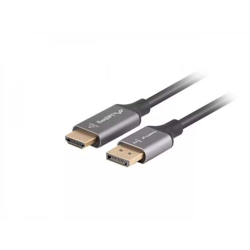Cabo DisplayPort(M)-HDMI(M) 1 m 4K preto e prateado