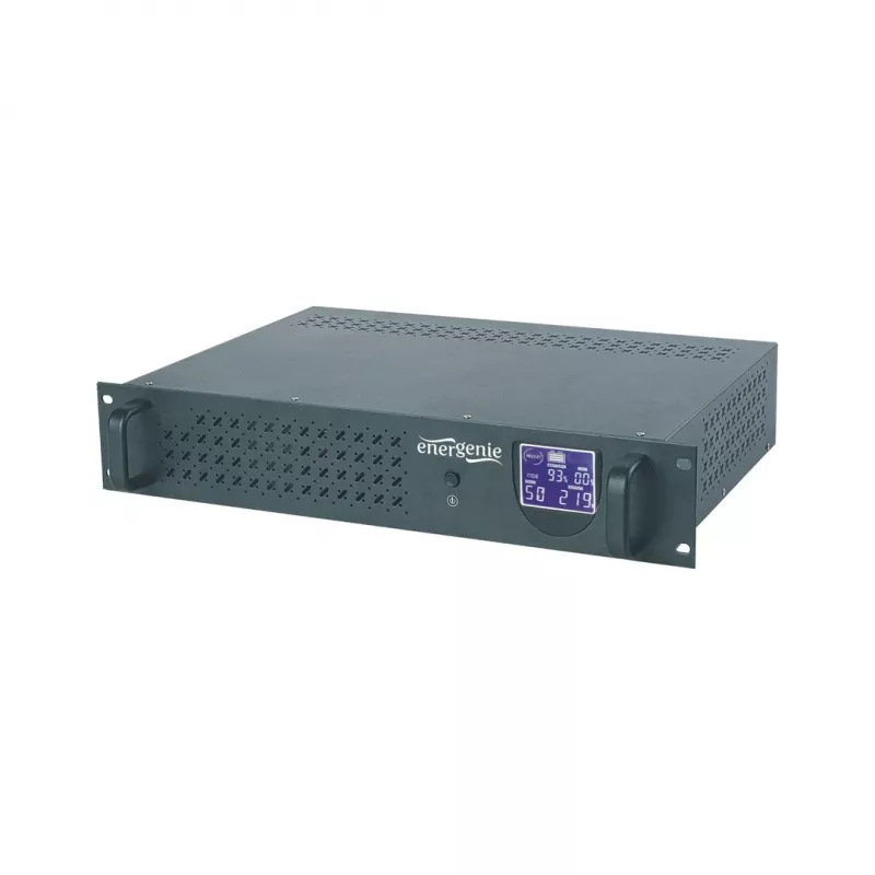 Gembird - UPS Rack 19'' 3,4U 1500VA, 4 saídas IEC 230V, entrada IEC14, RJ11, USB, LCD Line-Interactive 1,5 kVA 900 W 4 tomadas