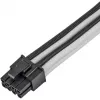 Cabo de extensão de alimentação SILVERSTONE PP07E 8‑pin PCIe 30 cm (preto/branco)