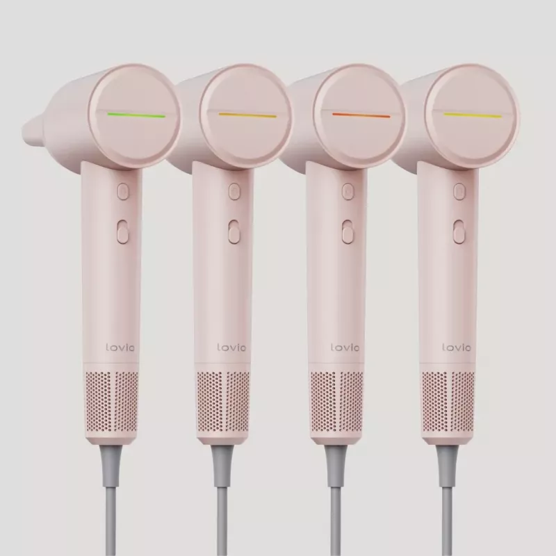 Secador de cabelo Lovio LVHD001PK com ionização e tecnologia AirFlow
