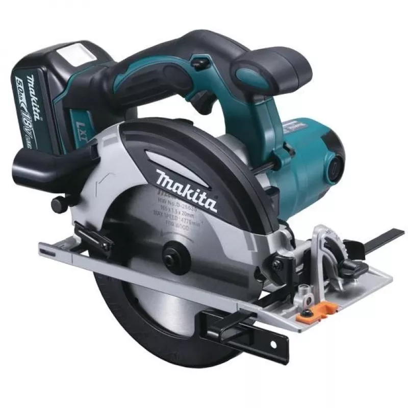 Makita DHS630RTJ serra circular manual 16,5 cm preto, azul, cinzento 3100 rpm