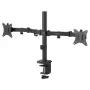 Suporte de secretária para monitor SAVIO UM-03 preto, braço duplo para monitor, VESA 100x100, suporta 17 polegadas–32 polegadas, altura/inclinação/rotação/giro