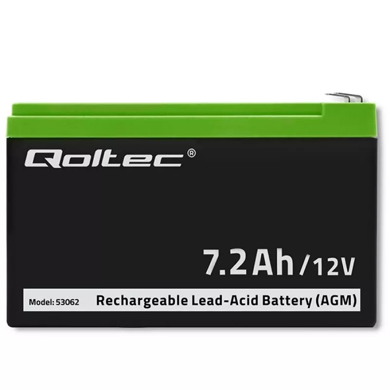 Bateria AGM Qoltec 53062 | 12V | 7,2 Ah | máx. 108A