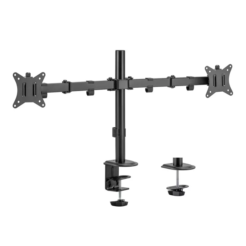Suporte de mesa Maclean para 2 monitores, VESA 75x75 e 100x100, 17-32, 2x 9kg, MC-754N