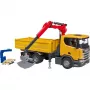 Camião de construção de brincar BRUDER Scania Super 560R com grua e 2 paletes