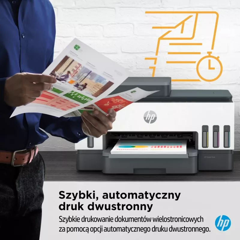 Impressora multifunções HP Smart Tank 750, depósito de tinta, cor, Wi-Fi, Smart App, duplex, ADF, alimentador automático de documentos