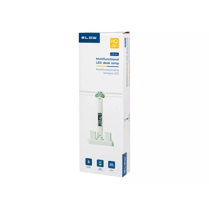Candeeiro de secretária LED LB-24 com relógio
