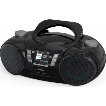 Leitor portátil DAB+ CD/MP3/USB/SD Bluetooth SENCOR SPT 6510DB — DAB+, Bluetooth 5.3, 16 W RMS, CD/USB/SD, LCD de 2,4