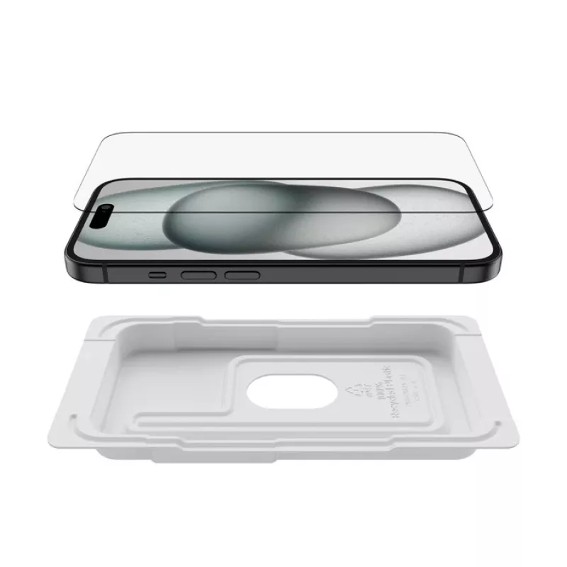 Proteção de ecrã Belkin ScreenForce para iPhone 16 resistente a choques e riscos