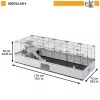 FERPLAST Modular 4 – Gaiola para coelhos e porquinhos-da-índia – 179 x 72 x 56 cm