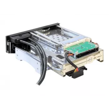 DeLOCK 5,25 Mobile Rack para 1 x 2,5 + 1 x 3,5 SATA HDD + 2 x portas USB3.0 - rack de armazenamento móvel - 6,4 cm, 8,9 cm (2.5, 8,90cm (3.5)) (47209)