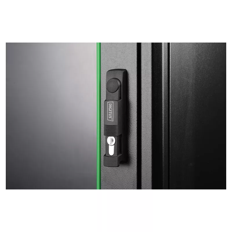 Armário de rede DIGITUS Unique Light Series 42U 800×1000 mm (LxP) autónomo, 800 kg, IP20, fechadura com chave