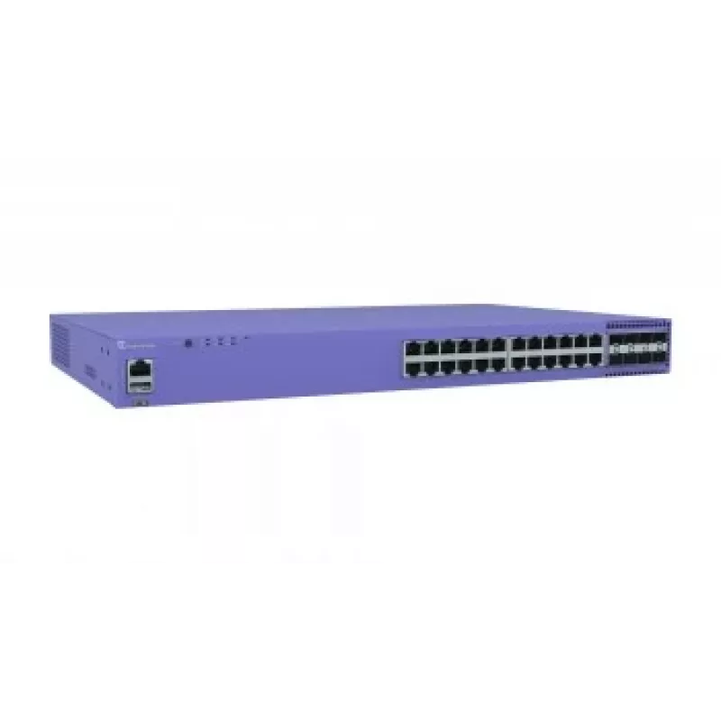 Extreme Networks ExtremeSwitching 5320-24P-8XE switch gerido L2/L3, 24x 10/100/1000 PoE+, 4x 1/10 Gigabit SFP+, 2x SFP-DD, empilhável